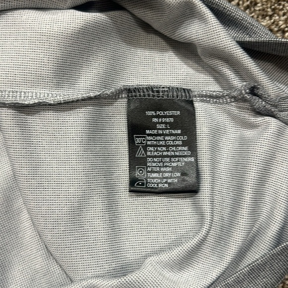 Bolle large men’s polo collared shirt two tone colorblock performance gold shirt - Picture 4 of 5